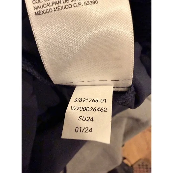 Athleta Short Sleeve Button Front Romper Blue Women's XL‎ Drawstring Waist EUC - Picture 5 of 5